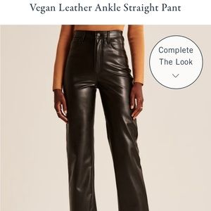 Abercrombie Vegan Leather Ultra High Rise Ankle Jeans Size 10